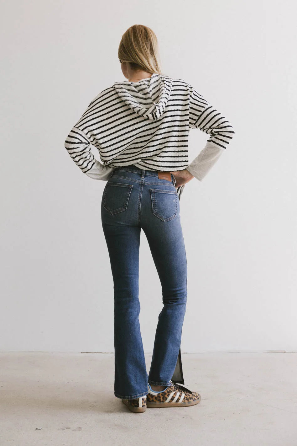 Nellie Cropped Bootcut Jeans for Women - High Waisted Stretch Denim Pants - Perfect for Casual Outfits & Date Nights