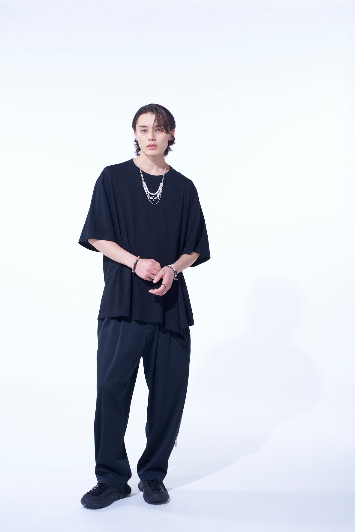Soft Cotton Jersey Fabric Switch H/S Draped T-Shirt for Women - Comfortable Casual Wear for Everyday Outfits and Layering
