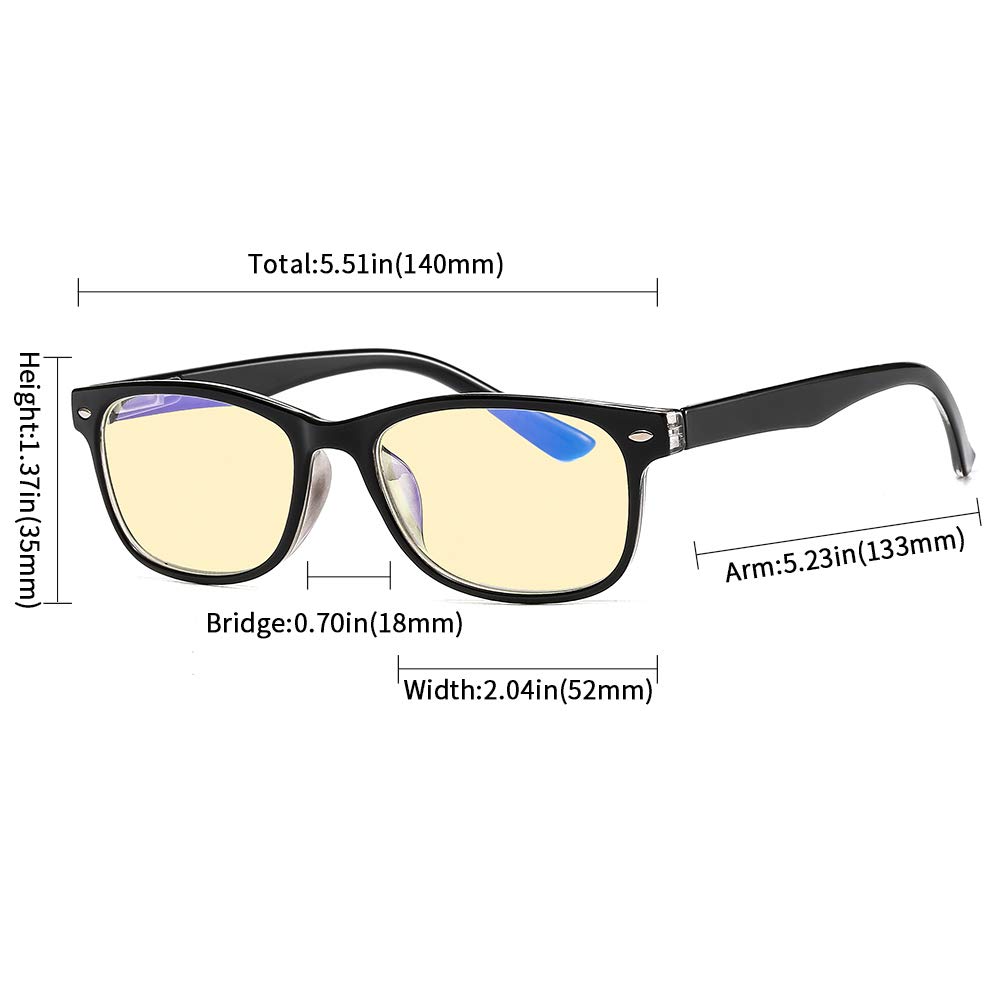 Suertree Blue Light Blocking Glasses for Computer & Gaming - Anti Eye Strain Glasses for Women & Men - Reduce Fatigue for Work, Study & Screen Time