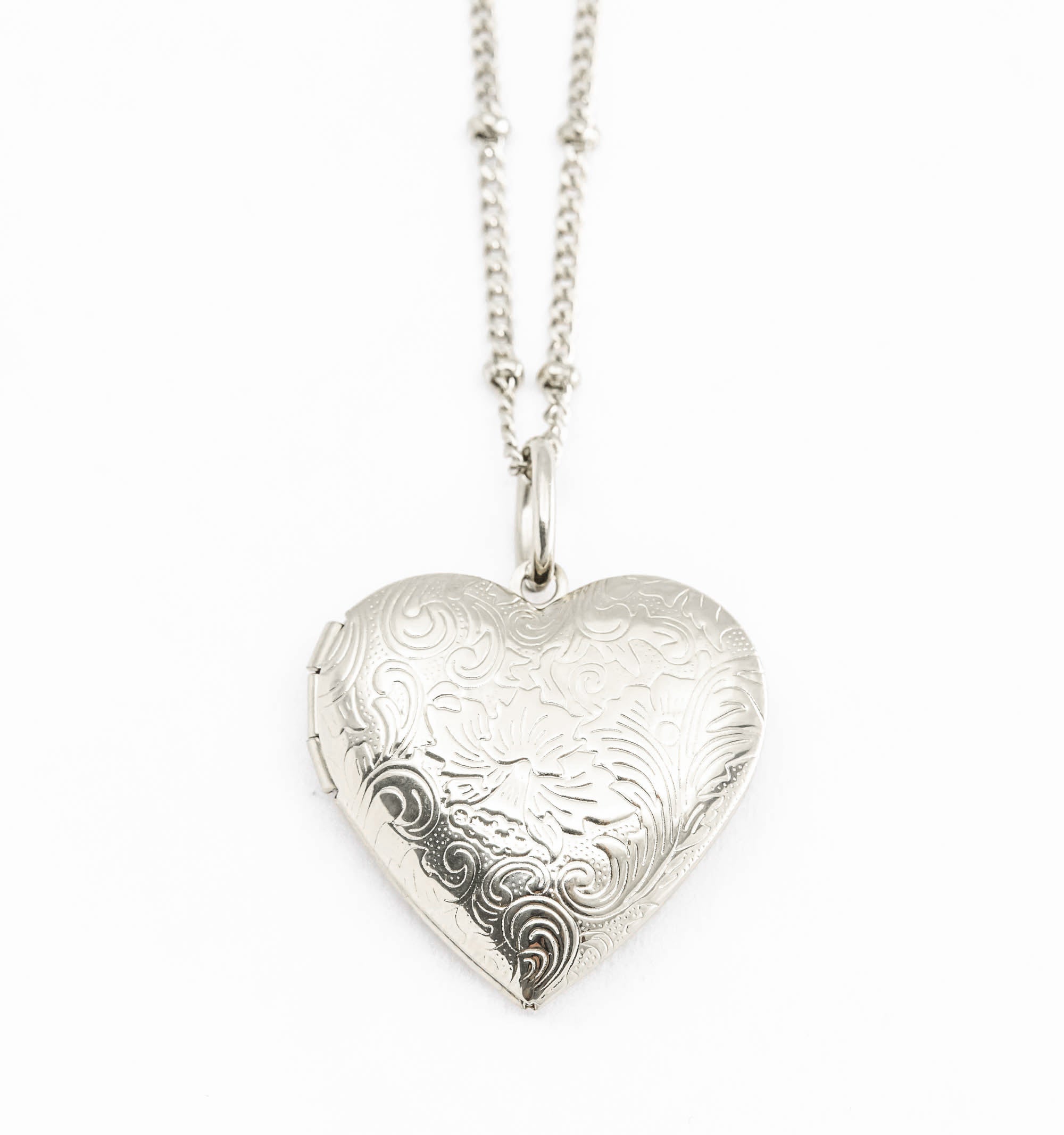Heart Flower Locket Necklace - Elegant Floral Pendant Jewelry for Women - Perfect Gift for Valentine's Day, Anniversary & Mother's Day - Ideal for Romantic Dates, Weddings & Special Occasions