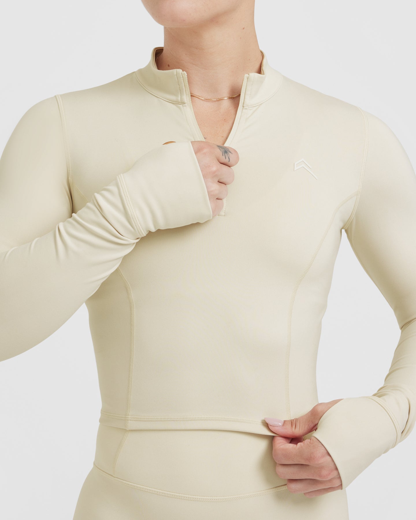 Timeless Half Zip Mid-Long Sleeve Top for Women | Vanilla Crewneck Pullover | Casual Wear, Workout & Outdoor Activities