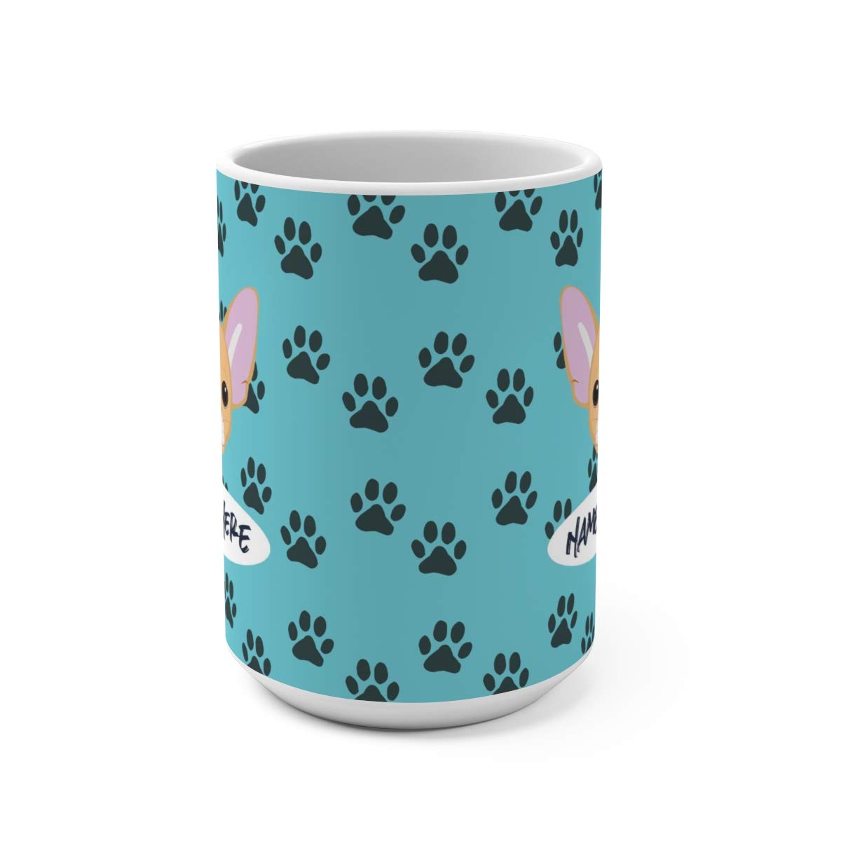 Custom 15oz Chihuahua Ceramic Coffee Mug - Personalized Dog Lover Gift for Mom & Dad - Dishwasher & Microwave Safe - Perfect for Home, Office & Pet Lovers