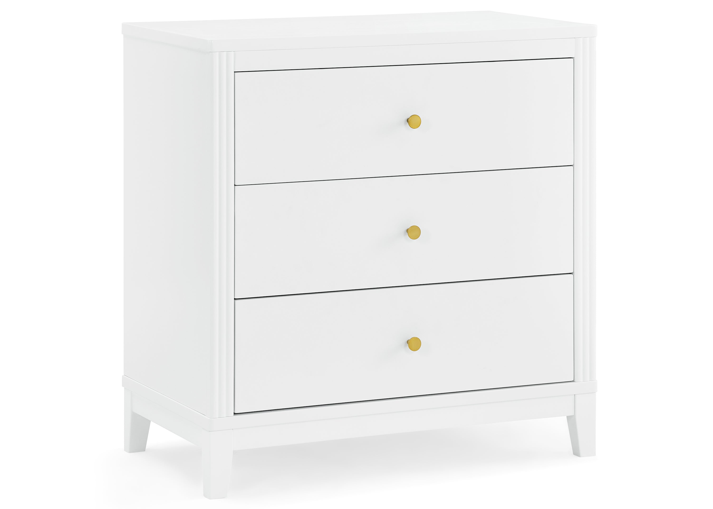 Eloise 3 Drawer Dresser with Changing Top & Interlocking Drawers - Nursery Storage Solution for Baby Clothes, Diapers & Essentials | Modern Baby Changing Table & Dresser Combo for Nursery Organization