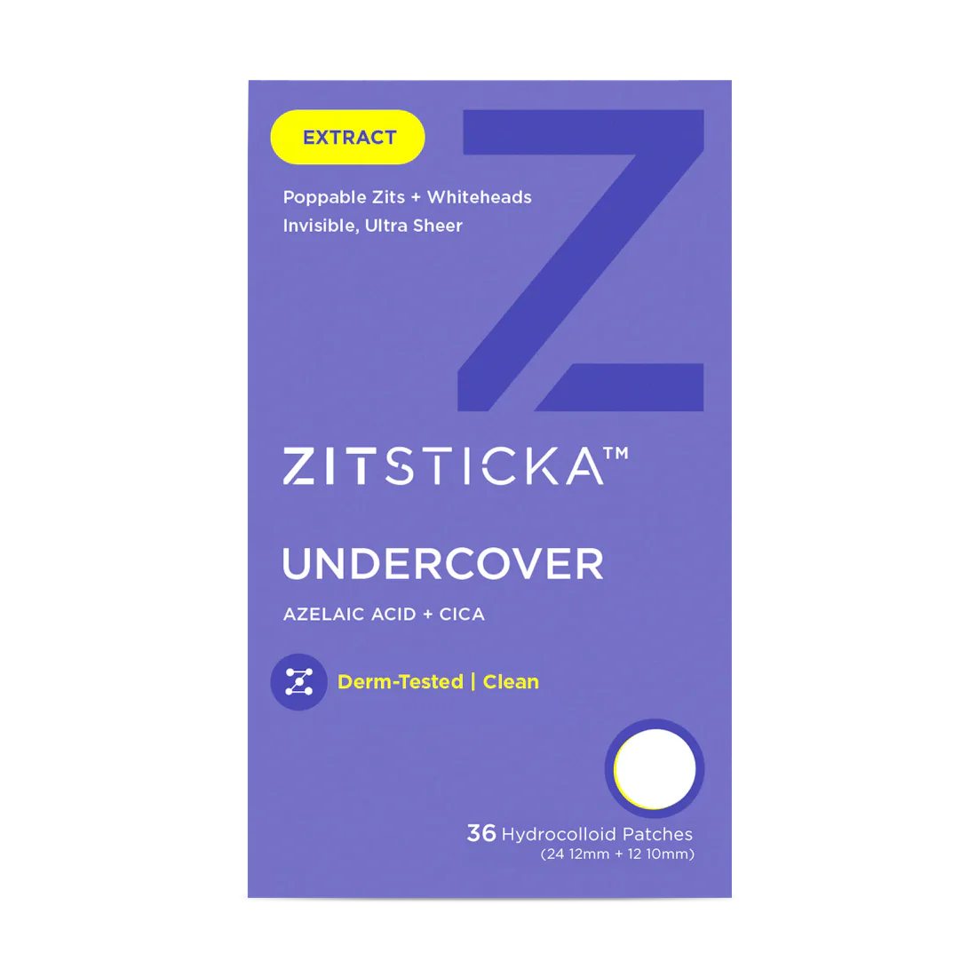ZitSticka Undercover Acne Patches - Invisible Pimple Treatment for Clear Skin | Use for Overnight Spot Treatment, On-the-Go Blemish Care, and Post-Breakout Healing