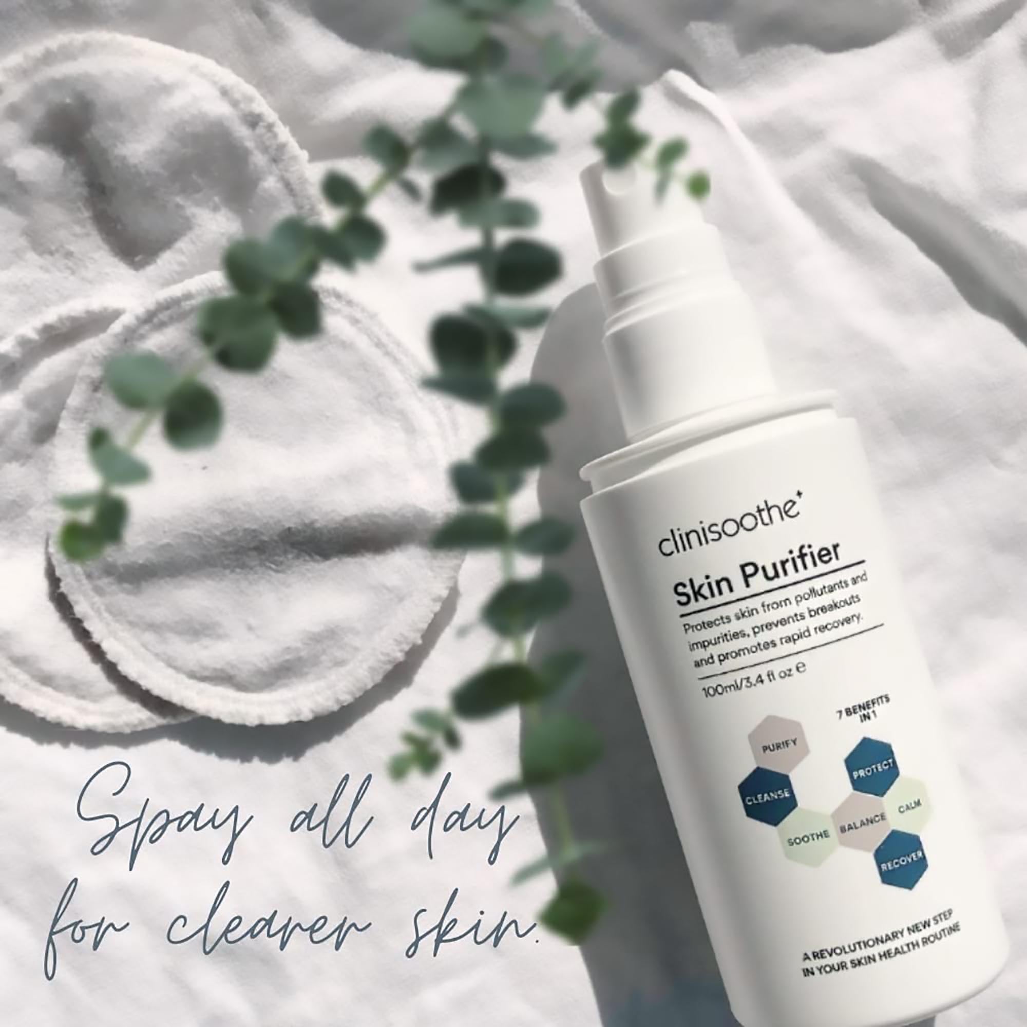 Clinisoothe+ Skin Purifier Spray 100ml - Hypoallergenic Facial Mist for Sensitive Skin | Hydrating & Soothing Solution for Acne, Rosacea & Eczema | Perfect for Travel & Daily Skincare Routine