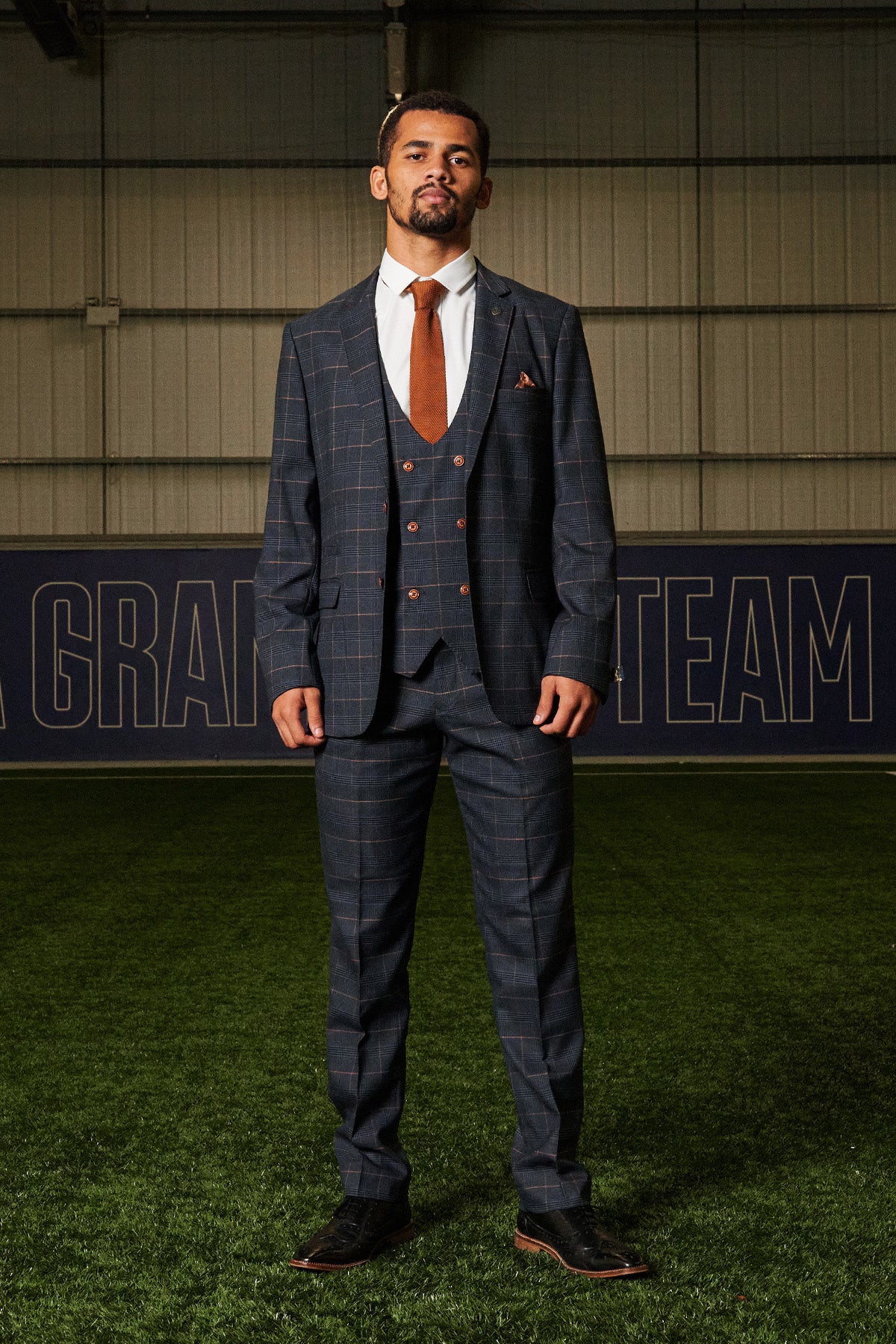 Everton FC Iliman Ndiaye Navy Check Suit - Official Licensed Football Jersey for Men | Perfect for Match Days, Fan Events & Casual Wear