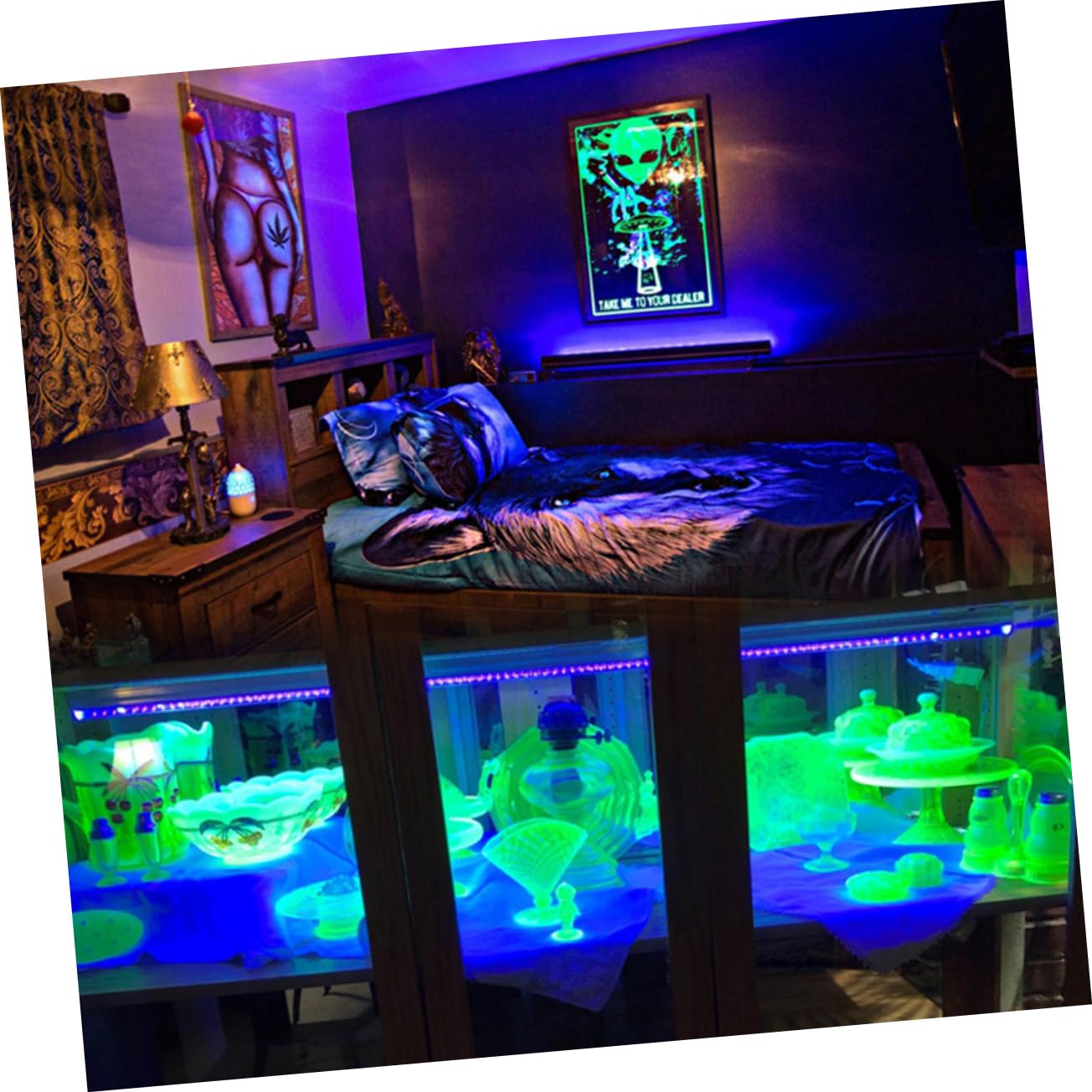 UV Blacklight LED Tube - 36 Inch Party & Bar Lighting for Glow in The Dark Events, Neon Dance Floors & Halloween Decorations