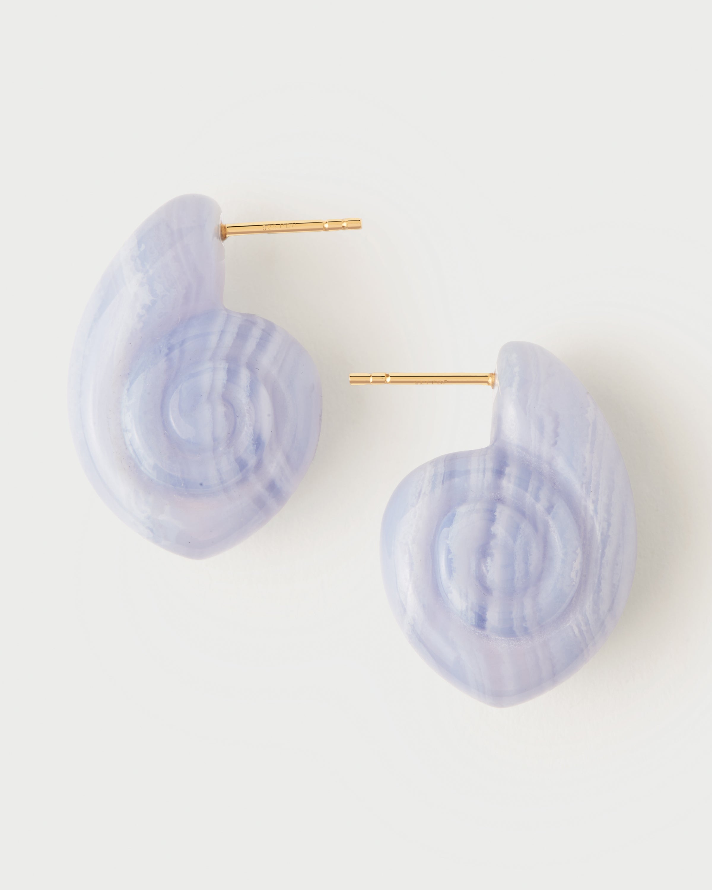 Blue Lace Agate Shell Earrings – Handmade Boho Jewelry for Women | Perfect for Beach Parties, Weddings & Everyday Wear