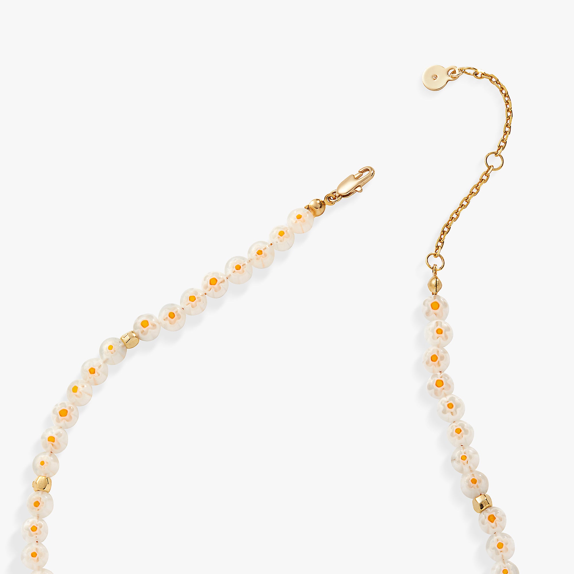 Adjustable Daisy Beaded Necklace for Women - Floral Bohemian Style Jewelry - Perfect for Summer Outfits, Weddings & Beach Vacations