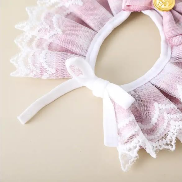 PSK PET MART Birthday Party Costume for Cats & Dogs - Cute Lace Bow Tie Collar for Holidays & Special Occasions | Perfect for Pet Birthday Parties, Christmas & Halloween Celebrations