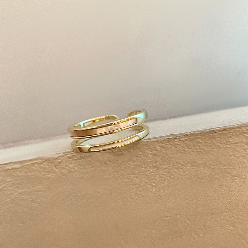 Conch Shell Layer Stacking Ring Set - Boho Beach Jewelry for Women | A8385 | Perfect for Summer Vacations, Beach Weddings & Festival Outfits