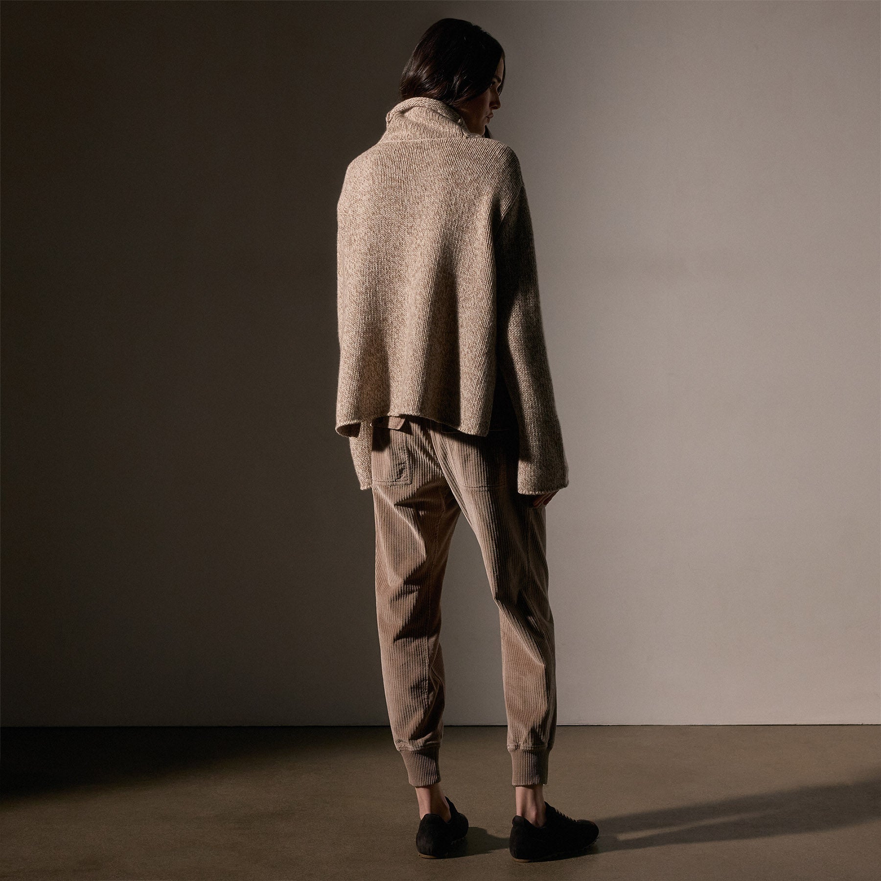 Eco-Friendly Recycled Cashmere Sweater for Women - Soft Stone Marl Pullover | Cozy Winter Wear & Sustainable Fashion for Casual Outings & Office Attire