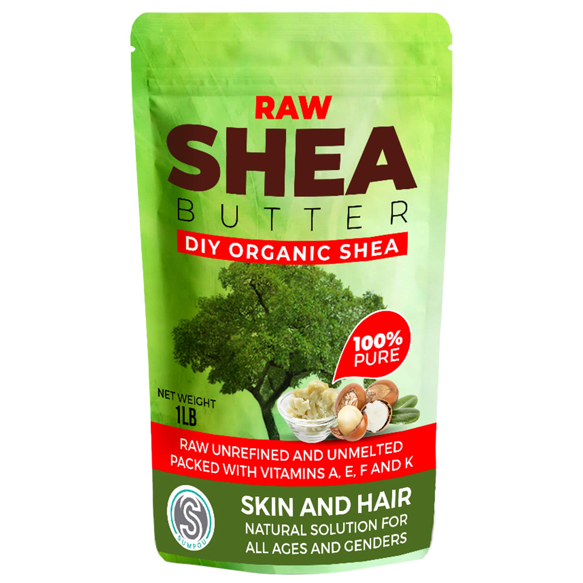 Organic Shea Butter 16 oz - 100% Pure Unrefined Natural DIY Handmade Moisturizer for Hair, Skin & Body | Fragrance-Free | Perfect for Dry Skin Care, Homemade Cosmetics & Natural Beauty Treatments