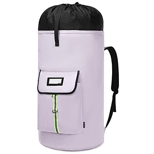 Light purple laundry bag backpack