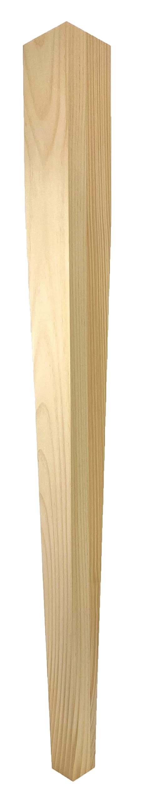 Unfinished Pine Wood 2-Sided Tapered Island Leg 34.5