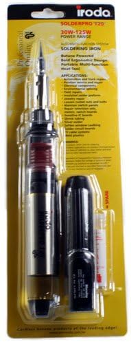 Iroda SOLDERPRO 120 Cordless Refillable Butane Soldering Iron & Torch Kit - Portable DIY Tool for Electronics Repair, Jewelry Making, and Home Improvement Projects