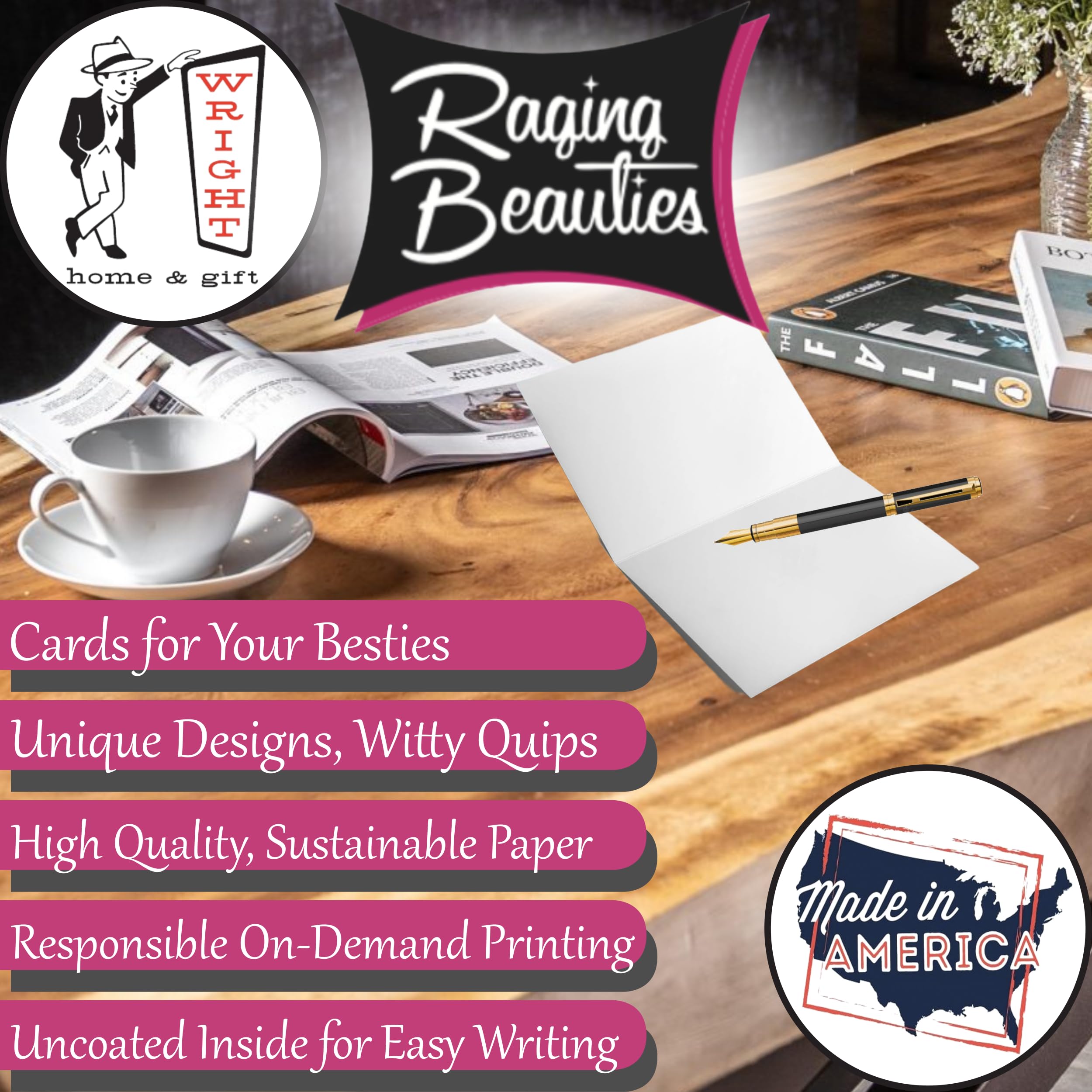 Funny Sober Birthday Cards for Women - 3 Pack Set with Envelopes (5x7) | Wright Home & Gift - Perfect for AA Meetings, Recovery Milestones & Sobriety Celebrations