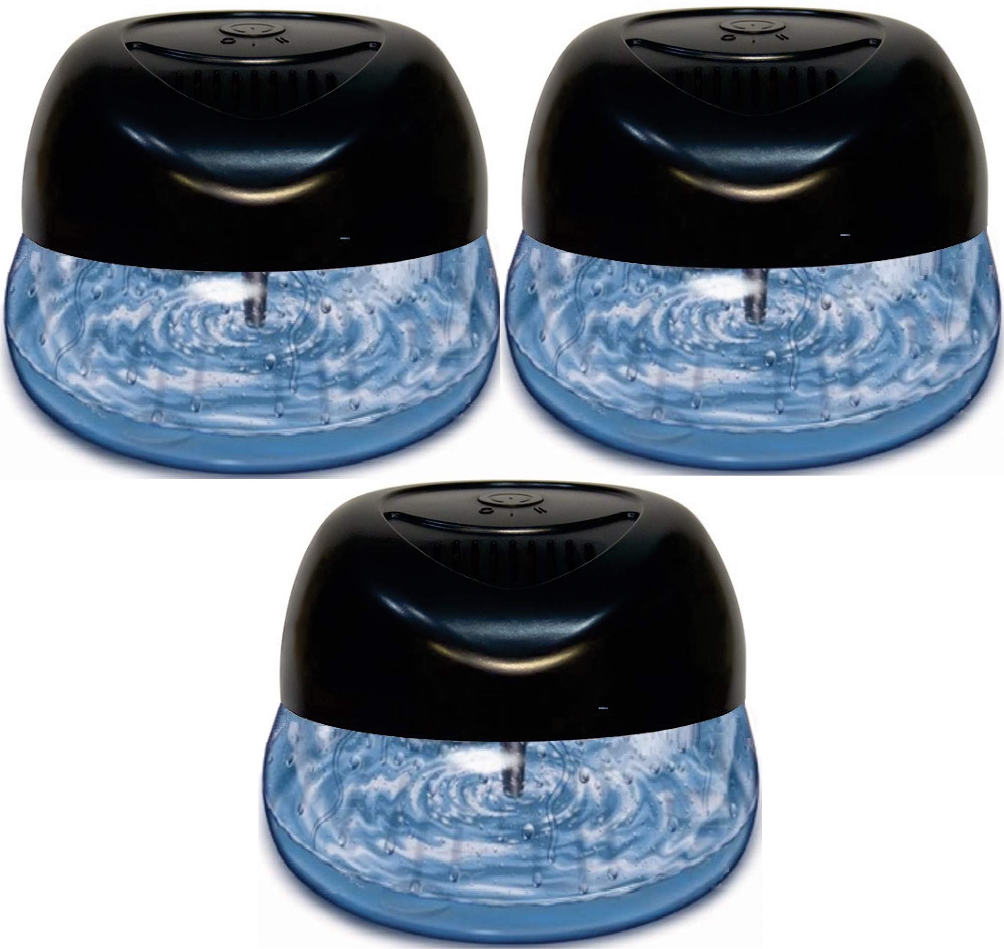 Bluonics Fresh Aire 3-Pack Water Air Washer with 7-Color LED Night Light & White Noise, Includes Lavender Fragrance Bottle - Perfect for Bedroom, Office, and Spa Relaxation