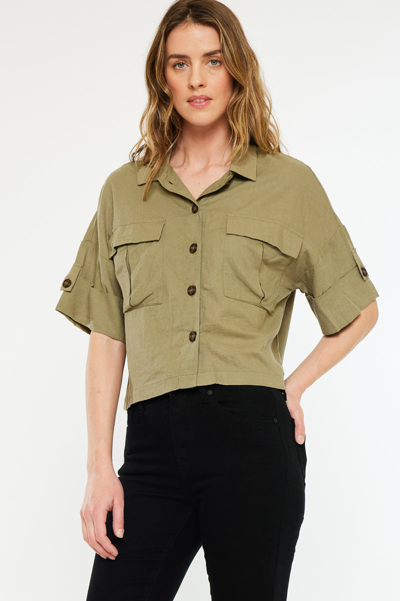 Zoria Men's Utility Shirt - Durable Work Shirt with Multiple Pockets for Outdoor, Hiking & Camping | Comfortable Casual Button Up Shirt for Workwear & Everyday Use