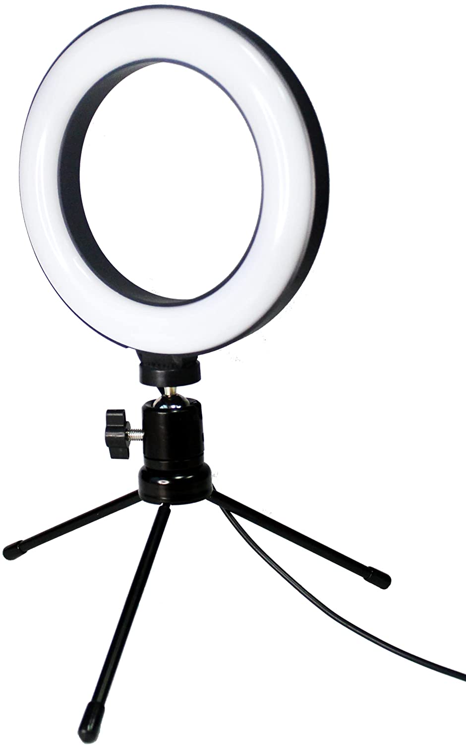 IFOCUS 10 Inch LED Ring Light with Adjustable Brightness & Mini Tripod Stand for Makeup, YouTube Videos, Live Streaming & Photography