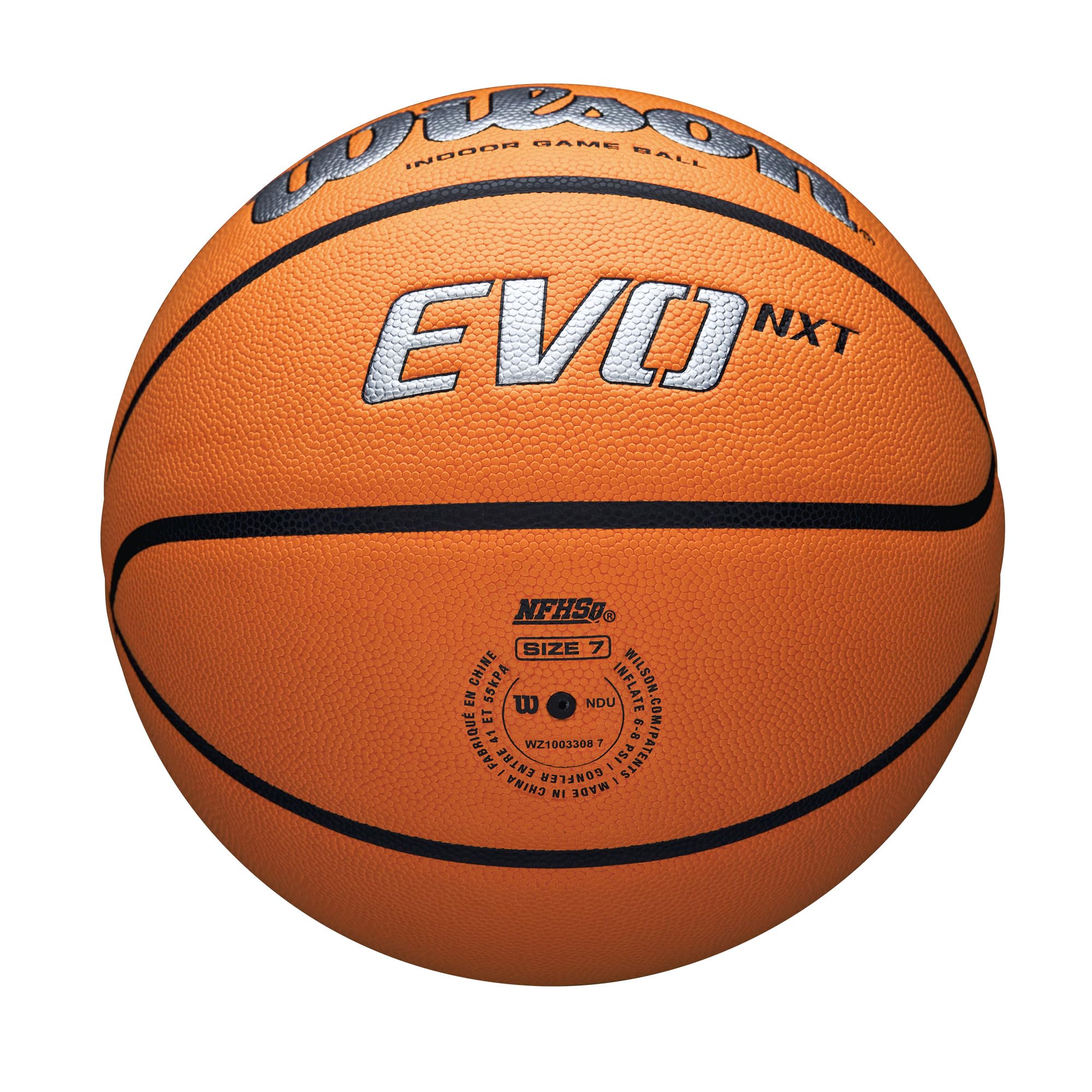 Wilson NCAA Evo NXT Official Indoor Game Basketball - Size 6 & 7 | Premium Indoor Court Basketball for Training, Games & Competitions | Perfect for College, High School & Recreational Play