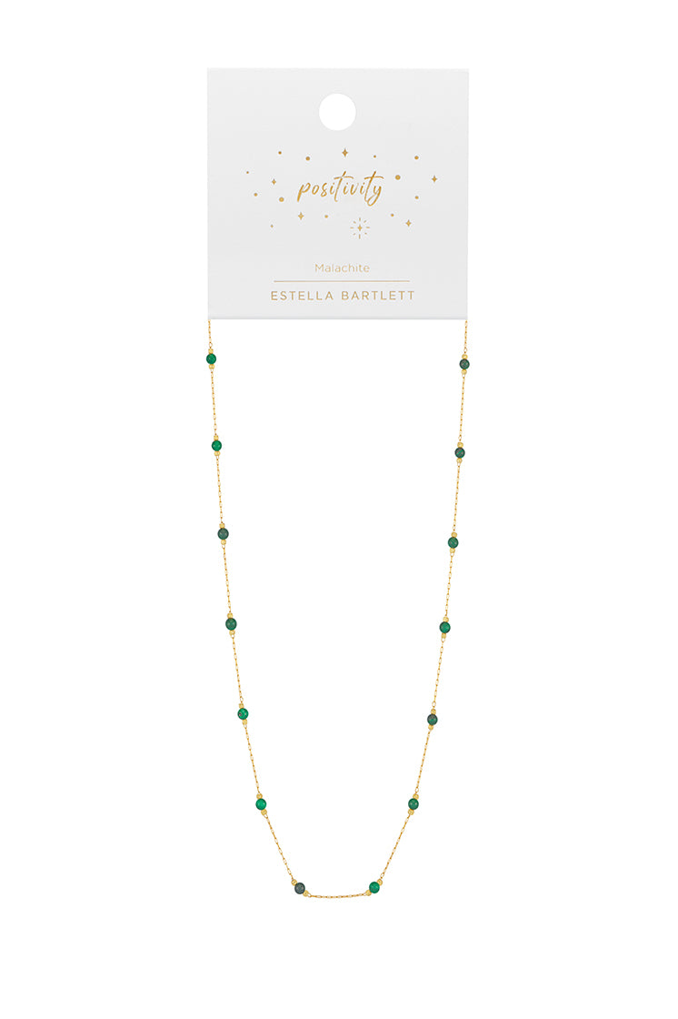 Healing Malachite Gemstone Beaded Necklace for Women - Natural Green Stone Jewelry for Meditation, Energy Balance & Spiritual Wellness - Perfect for Yoga, Reiki & Holistic Healing Practices