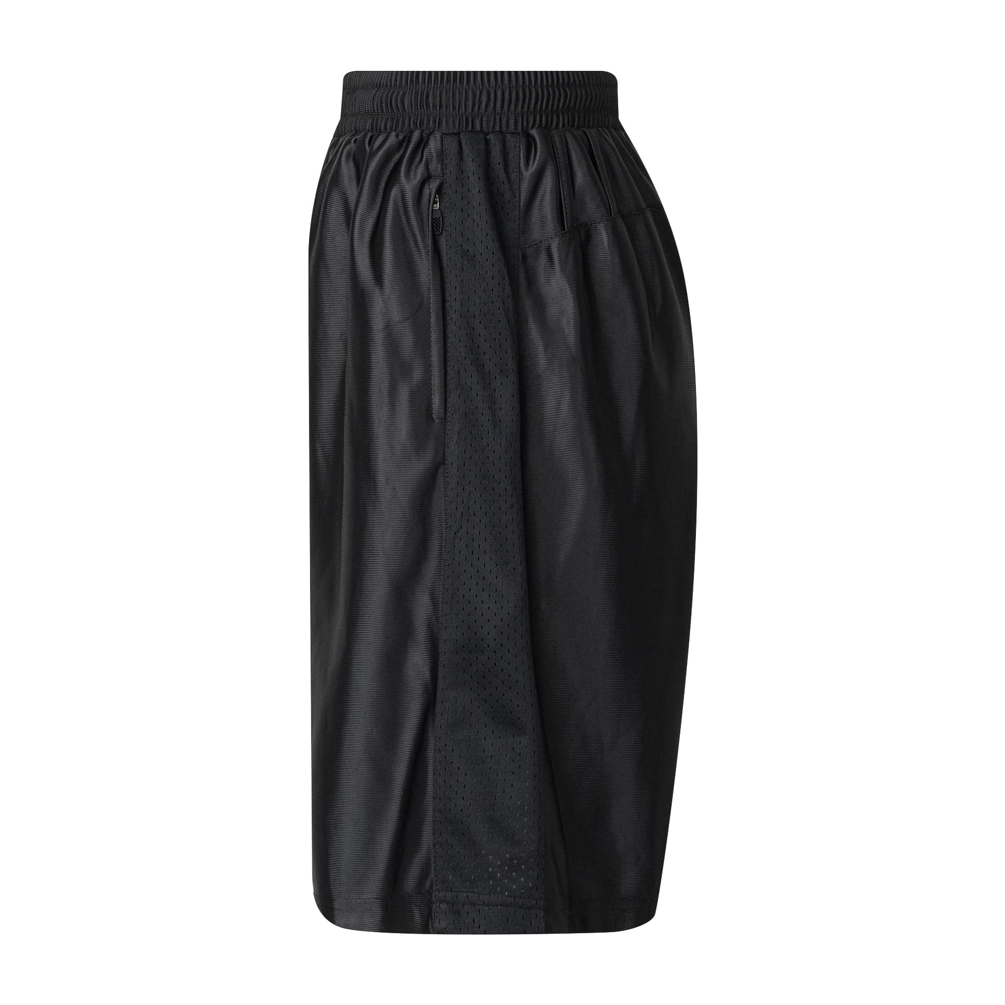 URBEX Men's 9 Inch Athletic Basketball Shorts - Lightweight Gym Workout Shorts with Deep Zipper Pockets for Running, Training & Casual Wear