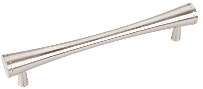 Vintage Brushed Nickel MCM Cabinet Pulls and Knobs - Mid Century Modern Drawer Handles for Kitchen & Bathroom Renovation