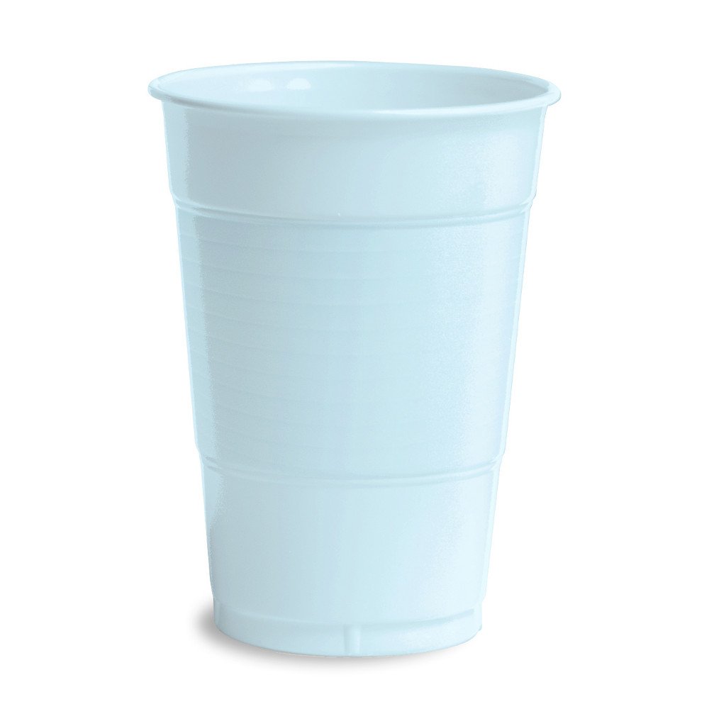 Creative Converting Premium 16 oz Plastic Cups - Pack of 20, Pastel Blue - Ideal for Parties, Picnics & Outdoor Events
