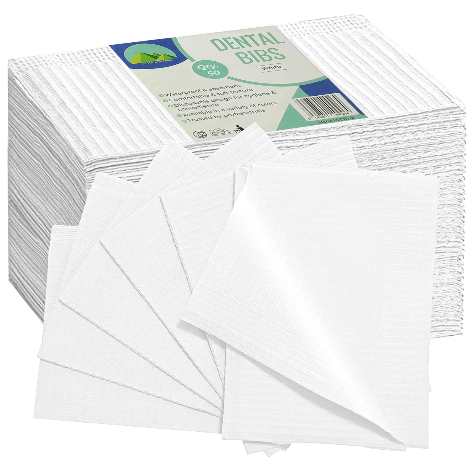 50 Pack Disposable Dental Bibs 13