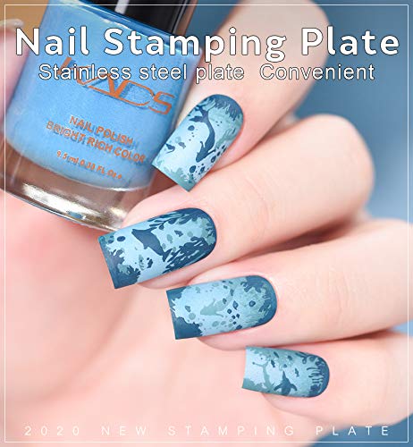 Premium KADS Nail Art Stamping Plates - Ocean Golden Fish Design (OC011) for DIY Manicure & Nail Stamping | Professional Nail Art Tools for Salon & Home Use | Perfect for Parties, Weddings & Special Occasions