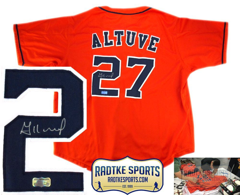 Authentic Jose Altuve Autographed Houston Astros Orange Jersey - Signed MLB Baseball Memorabilia for Fans & Collectors - Perfect for Game Day, Display & Sports Collections