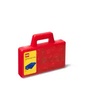 Lego Sorting Case To Go - Transparent Red Storage Box for Organizing Lego Bricks - Perfect for Travel, Home & Classroom Organization