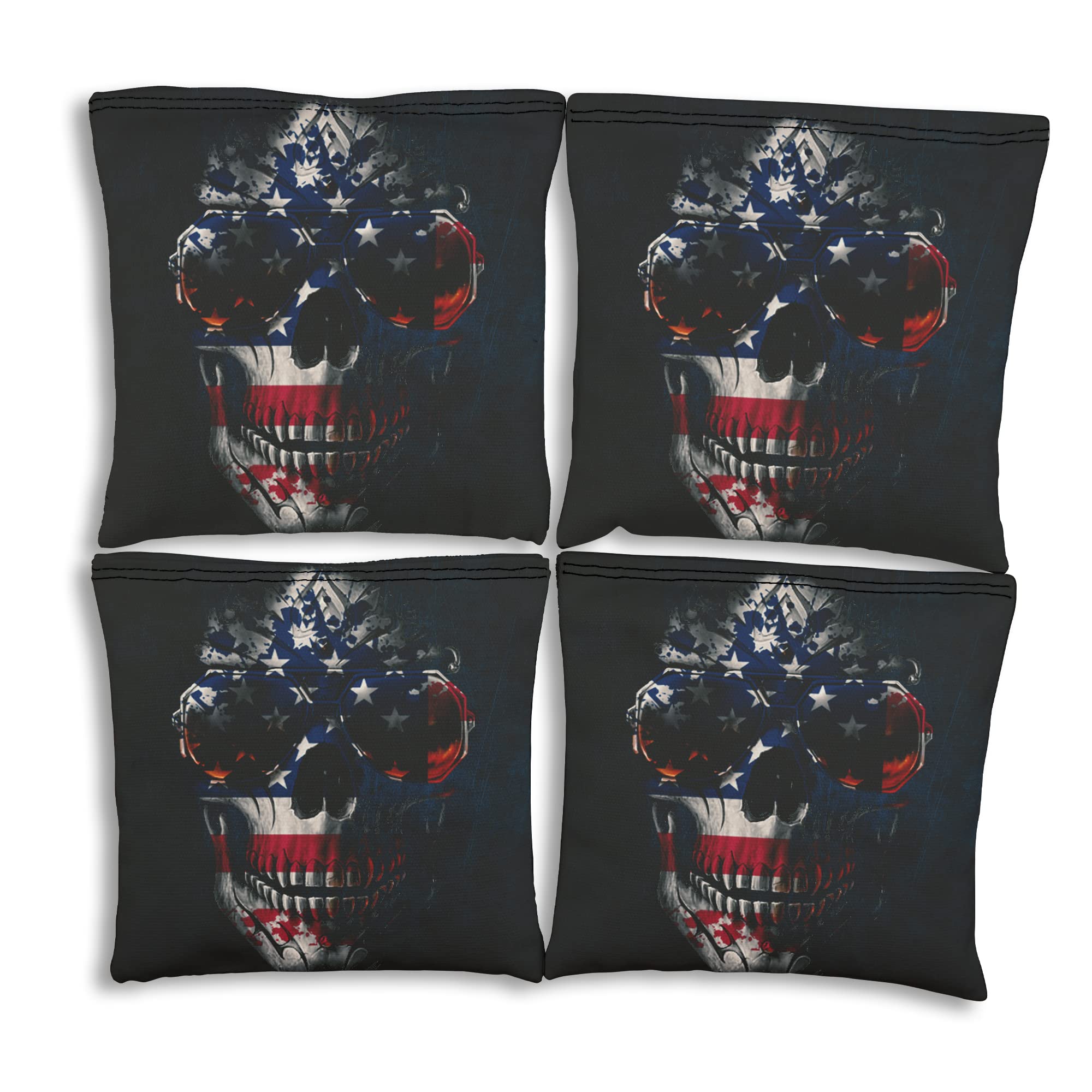 Professional Regulation Cornhole Bags Set of 4 - Tournament Approved 30+ Designs with Slick & Stick Technology - Perfect for Backyard Parties, Tailgating & Outdoor Games