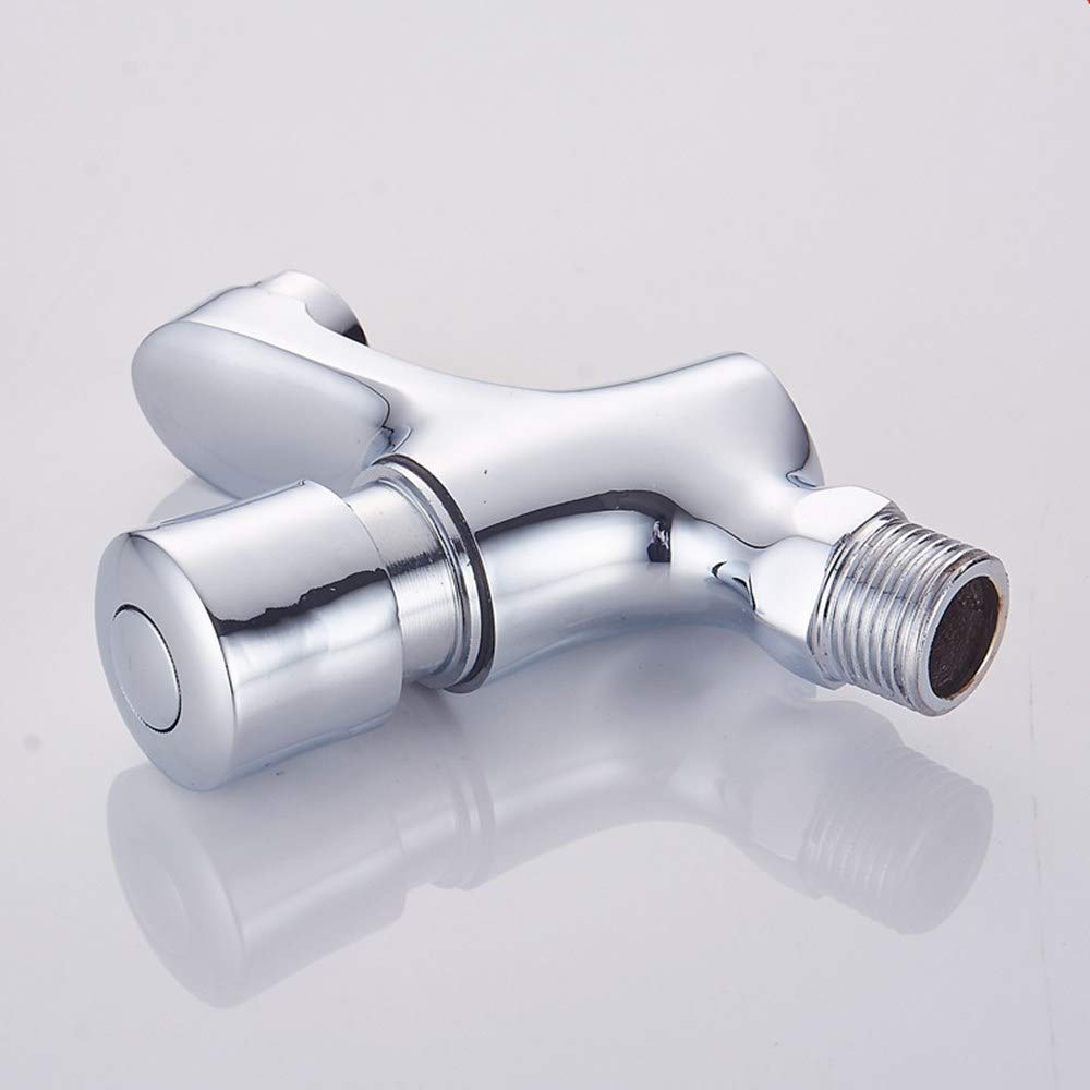 Wall-Mounted Automatic Close Water-Saving Brass Faucet for Bathroom & Toilet - Cold Water Tap for Efficient Home & Public Spaces