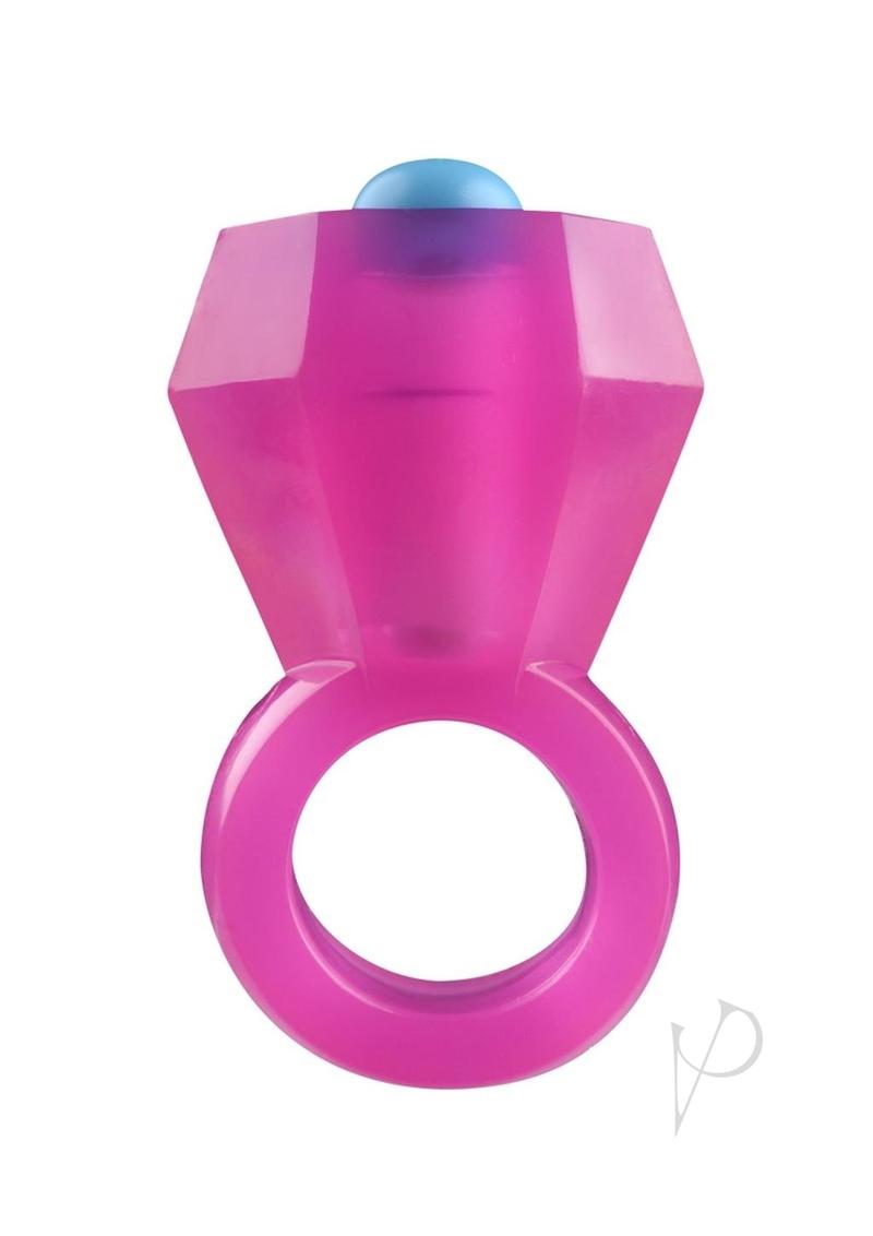 Bling Pop Vibrating Cock Ring for Men - Pink Pleasure Ring for Enhanced Sensation & Couples Play - Perfect for Valentine's Day & Romantic Nights