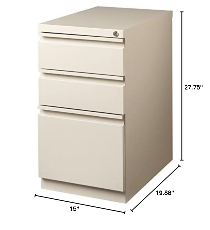 Hirsh Industries 2-Pack Letter File Cabinet & Mobile File Cabinet - Office Organization, Document Storage for Home & Business Use