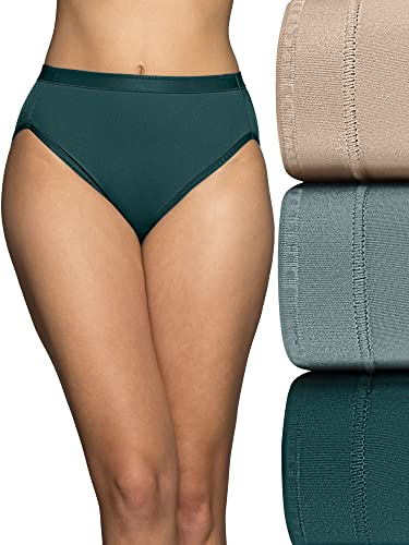 Vanity Fair Women's Comfort Where It Counts No Ride Up Panties - Soft Cotton Underwear for Everyday Wear, Work & Yoga