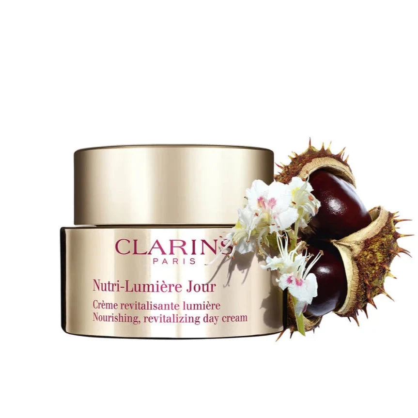 Clarins Nutri-Lumiere Jour Revitalizing Day Cream - Hydrating & Brightening Moisturizer for Glowing Skin | Perfect for Daily Skincare Routine & Makeup Prep