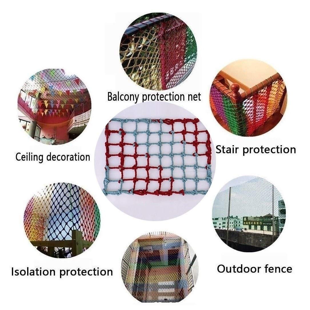 Premium Safety Cargo Net for Kids & Adults - Heavy Duty Polyester Rope Protection Netting for Balcony, Stairs, Garden, Ceiling, and Hanging Bridges | Includes 1 Tie Rope | Perfect for Child Safety, Pet Protection & Outdoor Decor