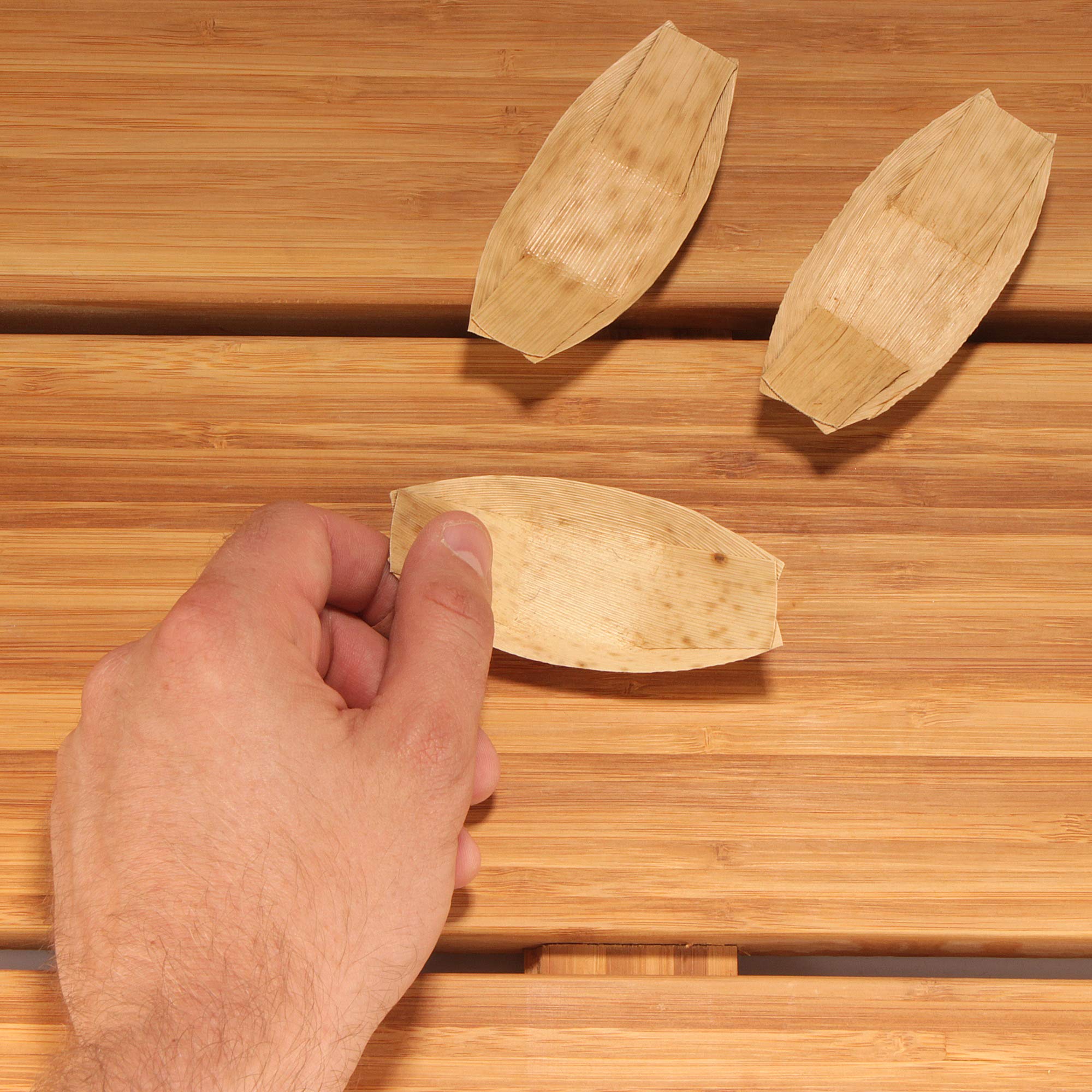 Premium Bamboo Leaf Boats 3.25