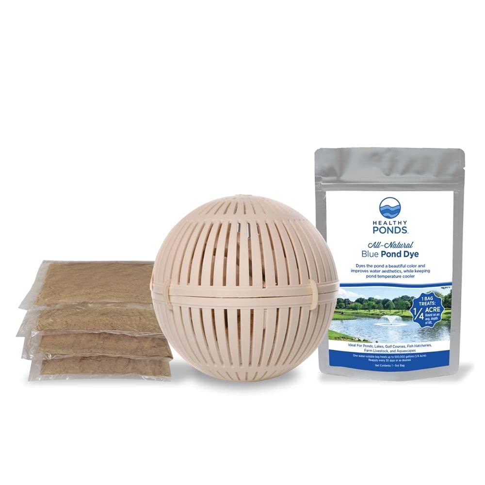 Healthy Ponds 3-in-1 All-Natural Pond Water Treatment Solution | Clears Water, Reduces Algae & Balances pH | Perfect for Garden Ponds, Koi Ponds & Water Features
