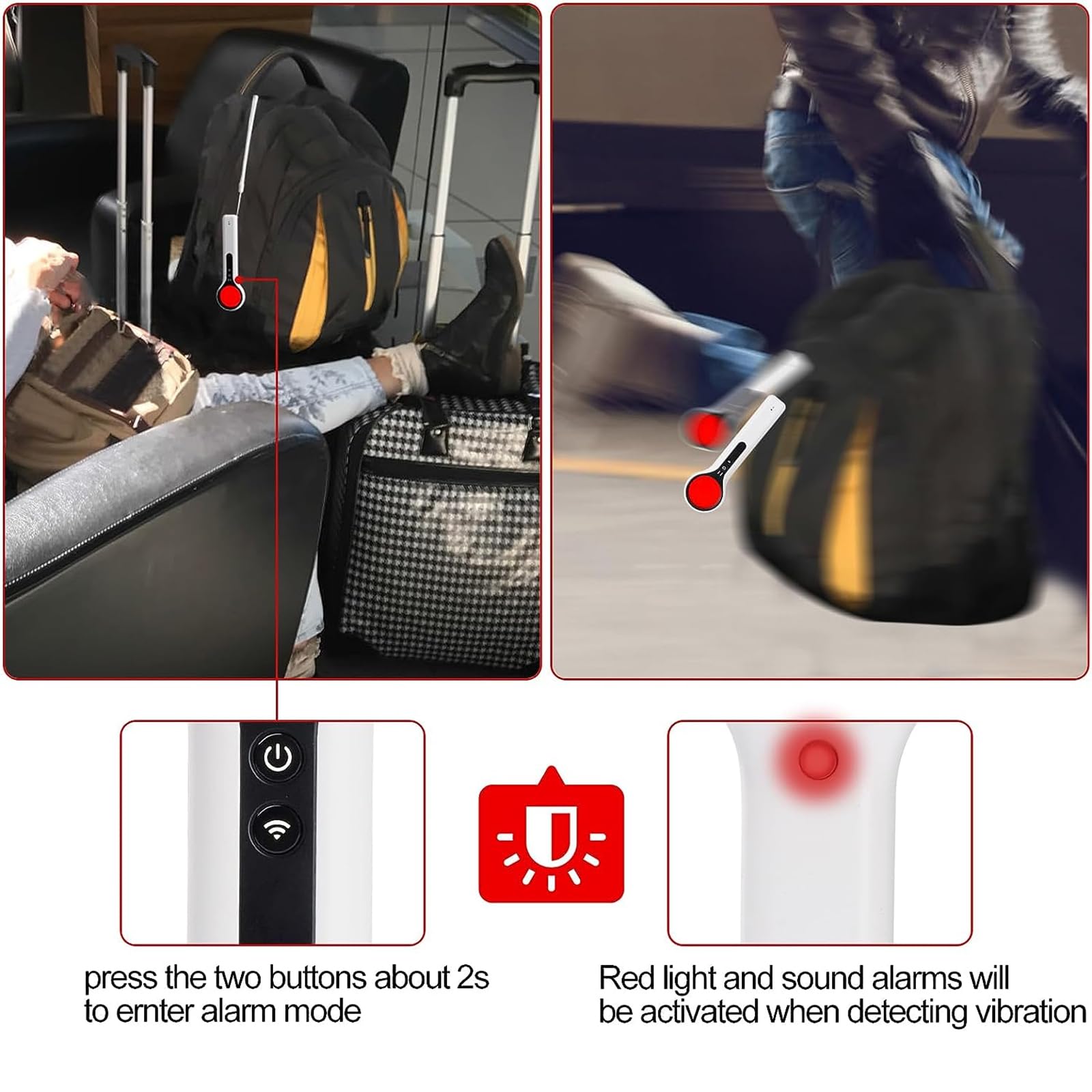 CHIGUANG Hidden Camera Detector - Anti Spy GPS Tracker Finder, 4-Level Sensitivity Bug Sweeper with Infrared for Home, Hotel, Office, Travel & Car Security | Prevent Surveillance & Theft