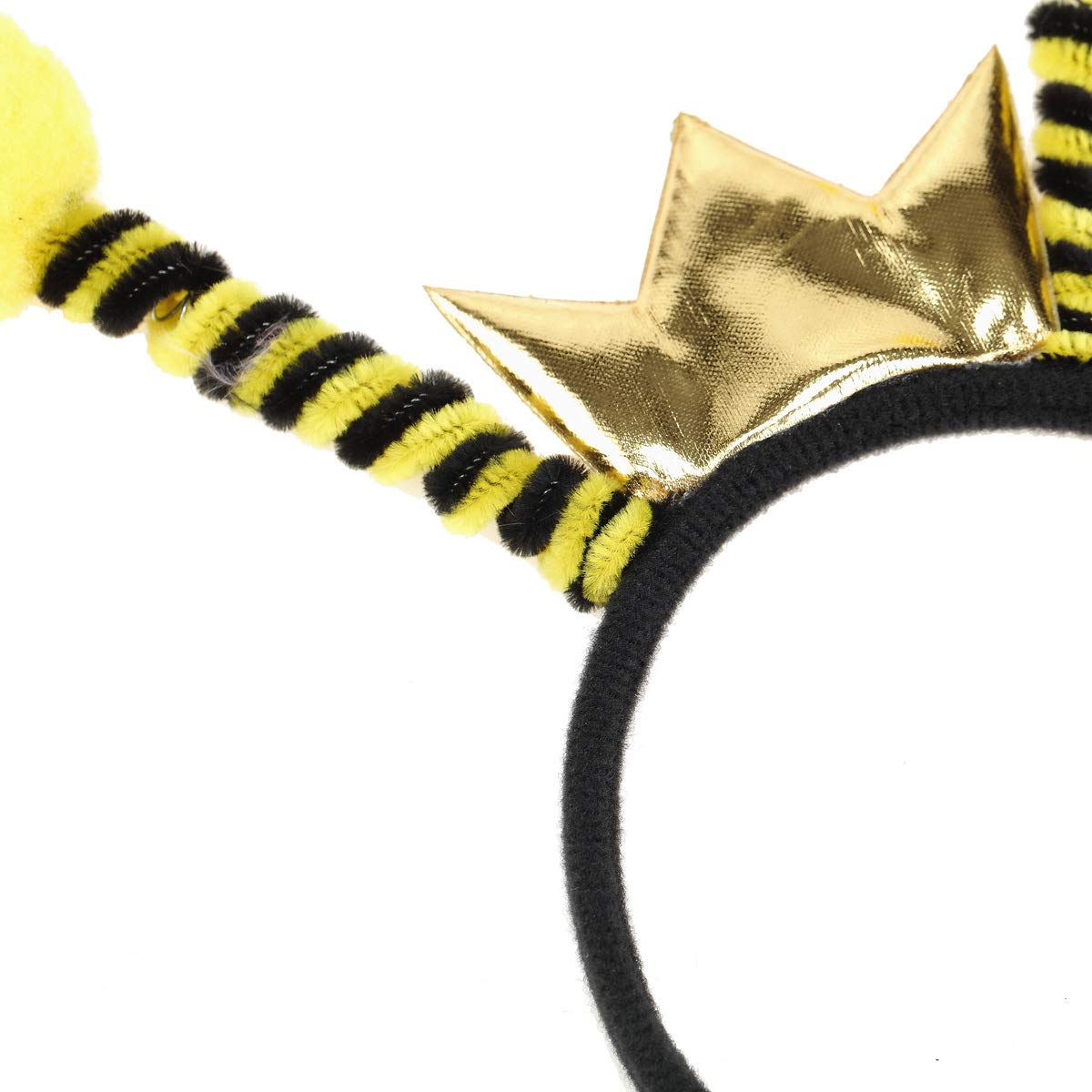BinaryABC Halloween Bee Headband with Antenna Balls - Fun Costume Accessories for Halloween Parties & Cosplay