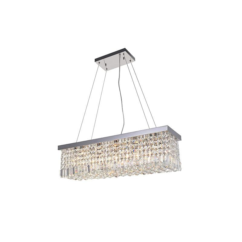 Elegant Crystal Raindrop Chandelier - Modern Ceiling Light Fixture for Dining Room, Living Room, Bedroom & Entryway | Durable & Energy-Efficient LED Lighting