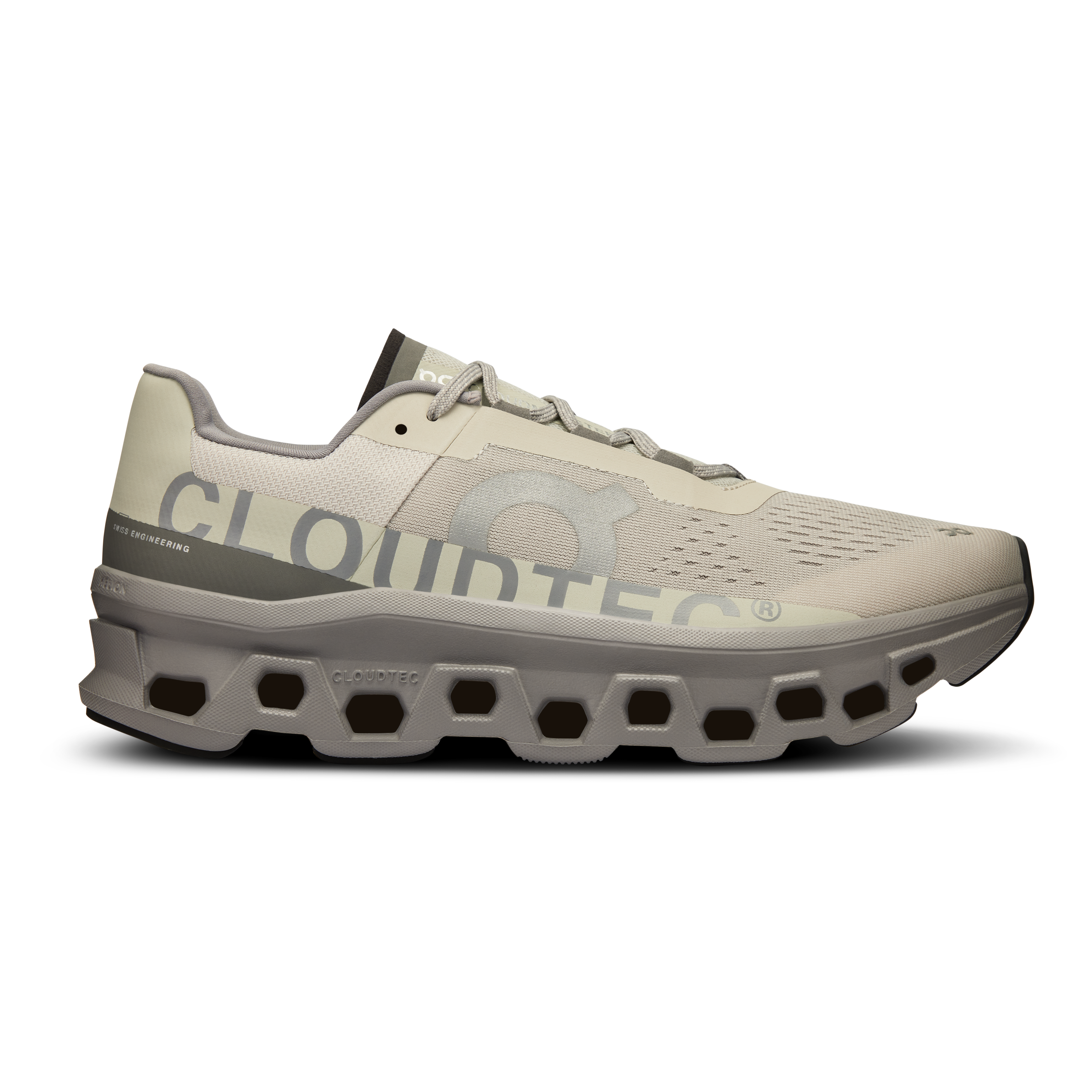 On Running Men's Cloudmonster Running Shoes - Lightweight Cushioned Sneakers for Road & Trail Running (Ice/Alloy Color) | Perfect for Jogging, Gym Workouts & Daily Wear