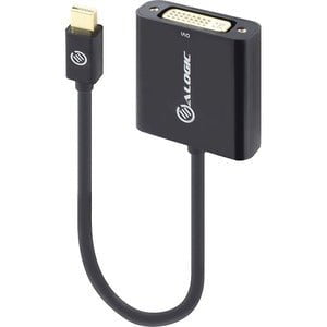 Alogic Mini DisplayPort to DVI Adapter - Male to Female - 20cm Cable - Supports 1920x1080 Resolution - Black - Perfect for MacBook, iMac & PC Monitor Connections