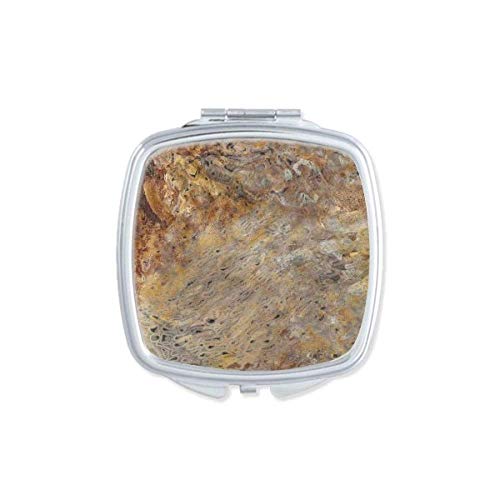 DIYthinker Grey Marble Pattern Compact Mirror - Double Sided Portable Makeup Mirror with Stylish Illustration Design | Perfect for Travel, Purse & Touch-Ups