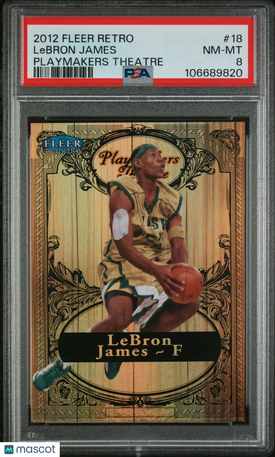2012 Fleer Retro Basketball LeBron James Playmakers Theatre PSA 8 /100 - Rare Collectible Card for NBA Fans & Memorabilia Collectors - Perfect for Display, Investment, and Basketball Enthusiasts