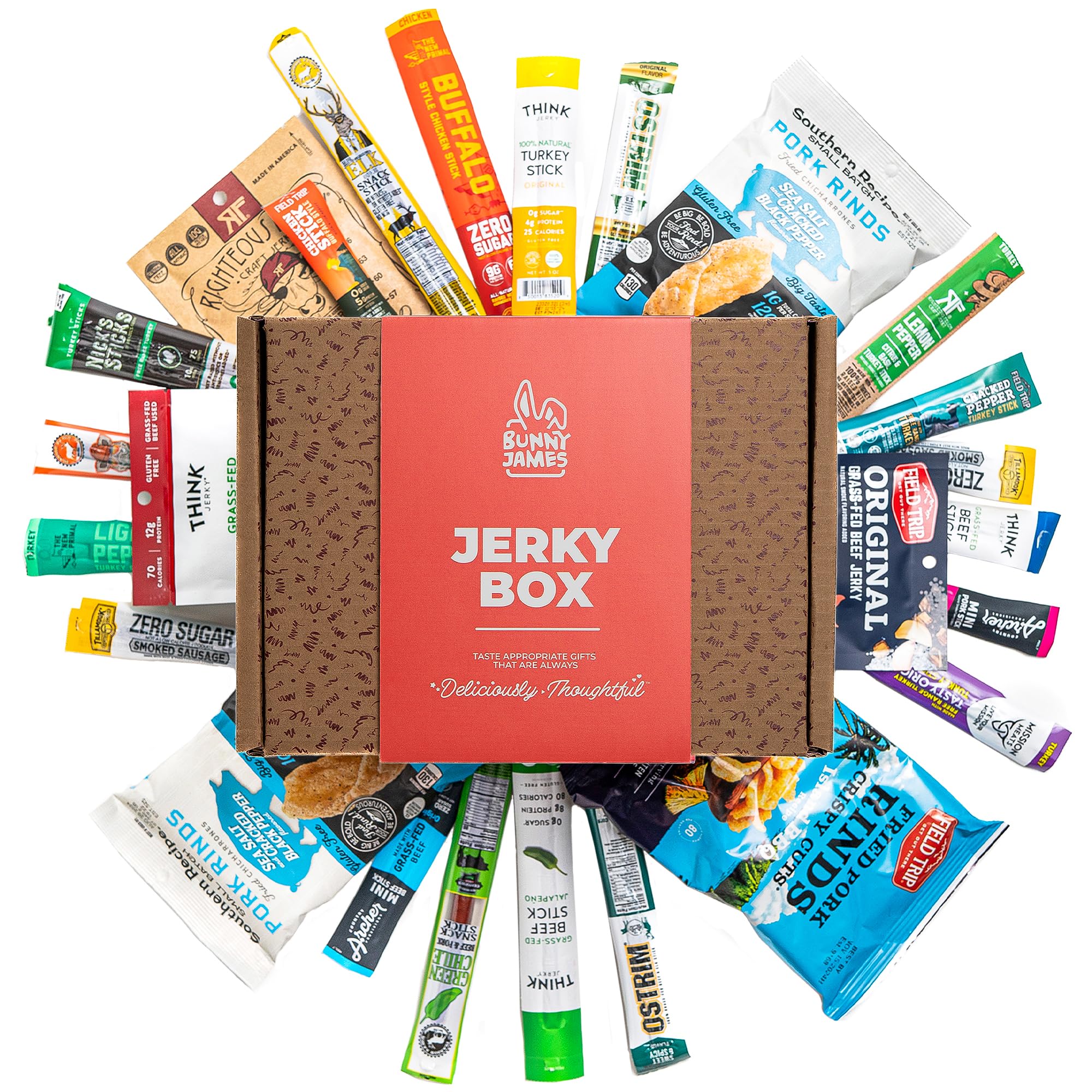 Premium Beef Jerky Gift Basket for Men - Sweet & Savory Jerky Snack Mix - Healthy Protein Snacks - Perfect Gift for Dad, Husband, Birthday, Anniversary & Holidays - Great for Camping, Road Trips & Office Snacking